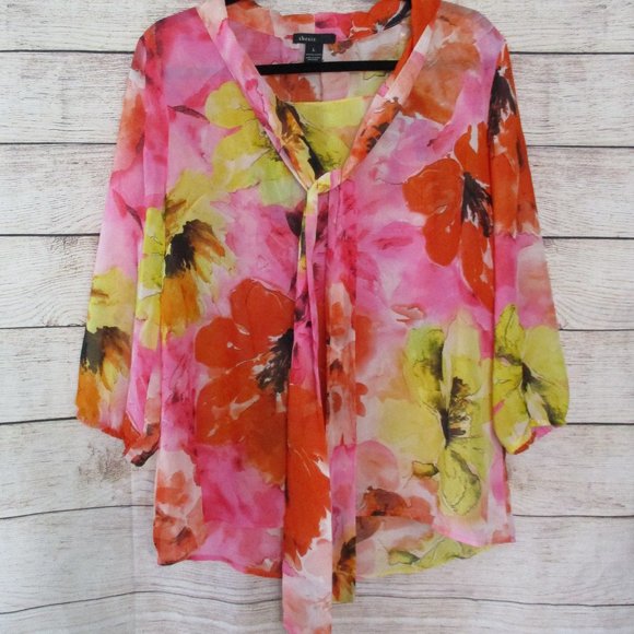 thesis sheer floral summer blouse - Picture 2 of 8